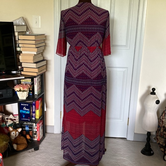 Flowy sheer lined maxi boho dress - Picture 5 of 8